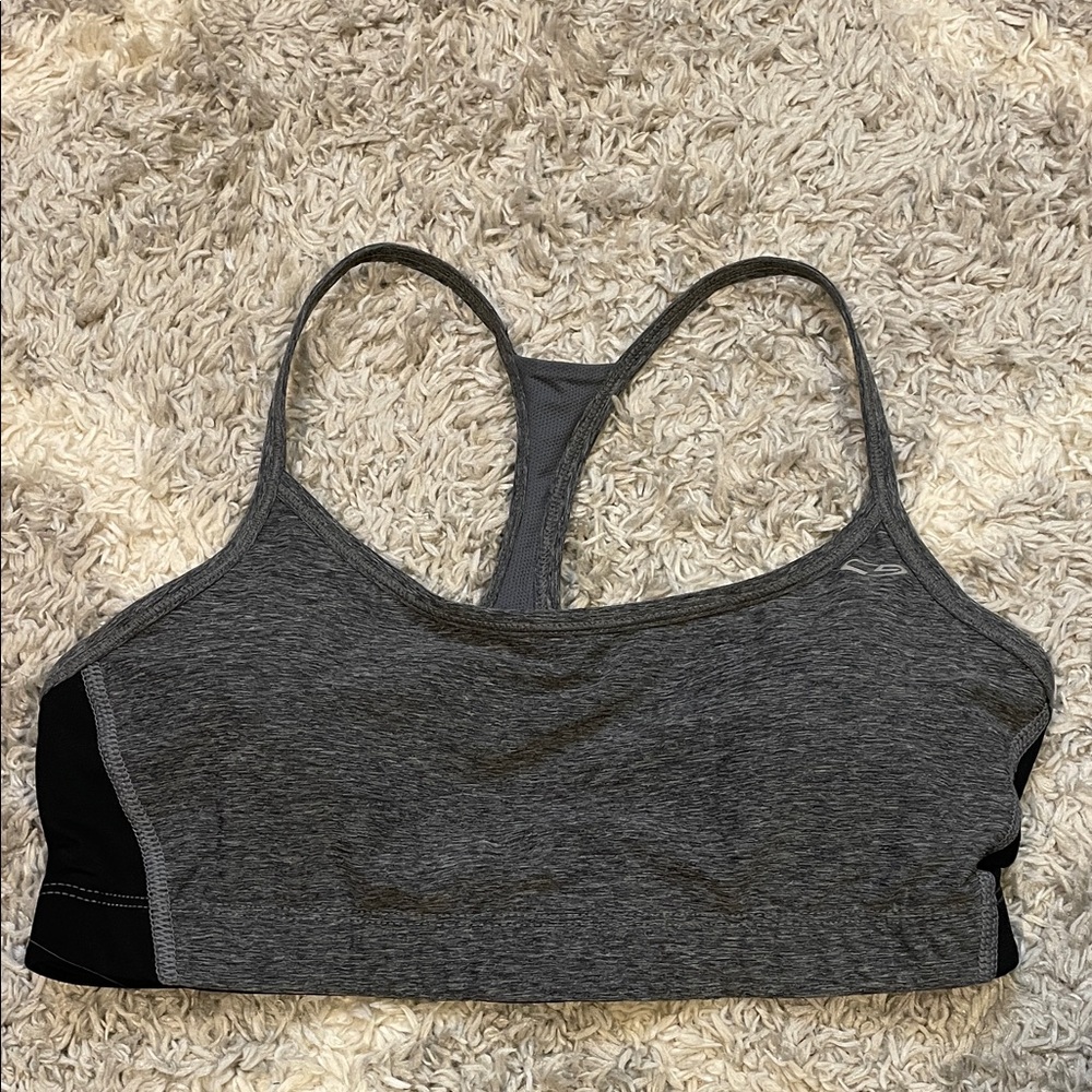 Champion Duo Dry Gray and Black Sports Bra